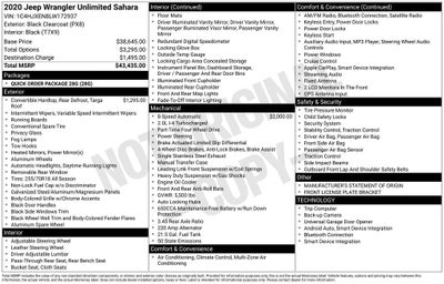 2020 Jeep Wrangler Unlimited Sahara