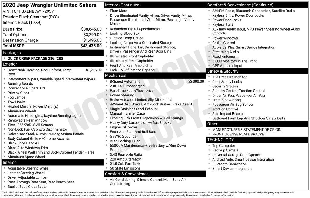 2020 Jeep Wrangler Unlimited Sahara