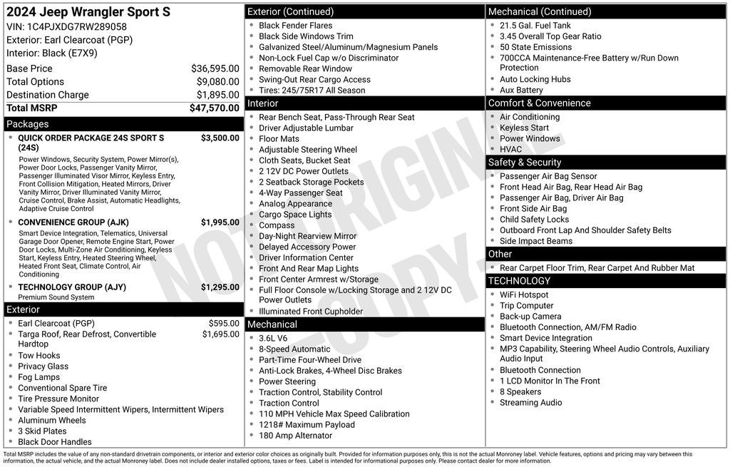 2024 Jeep Wrangler Sport S