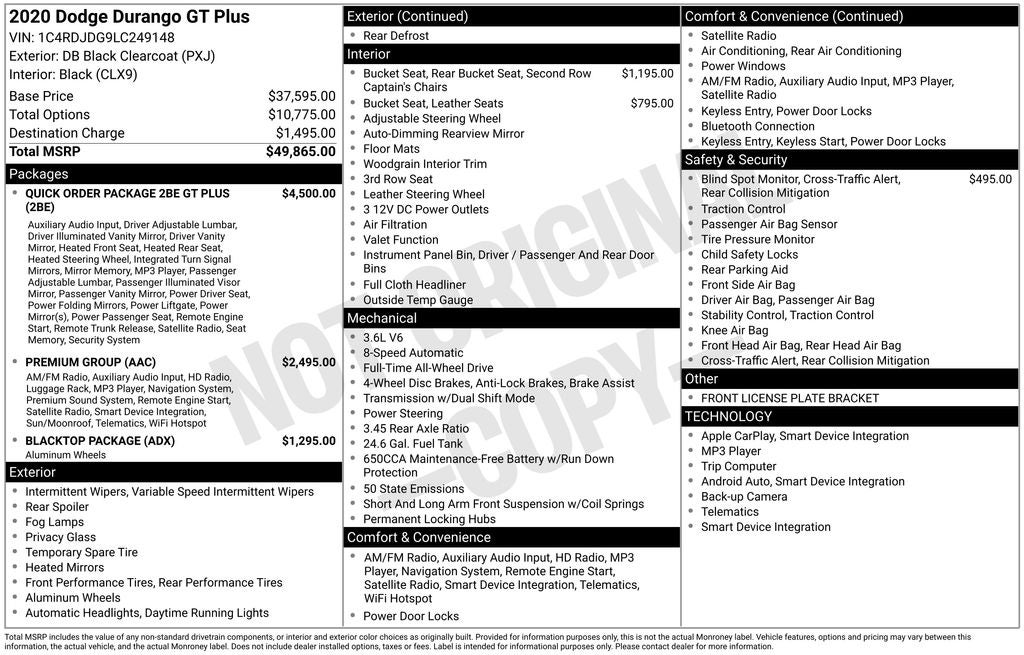 2020 Dodge Durango GT Plus