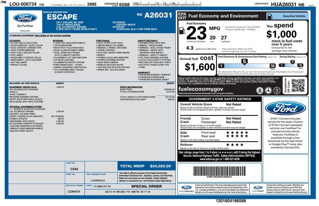 2017 Ford Escape SE