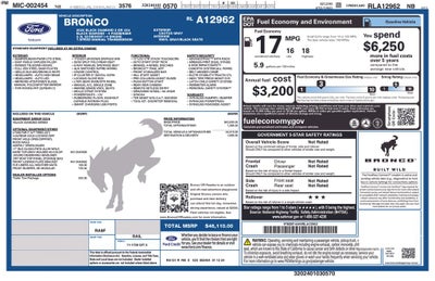 2024 Ford Bronco Black Diamond