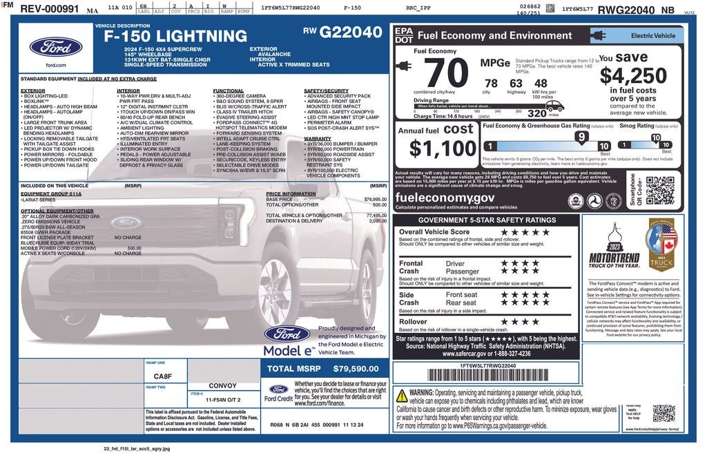 2024 Ford F-150 Lightning Lariat