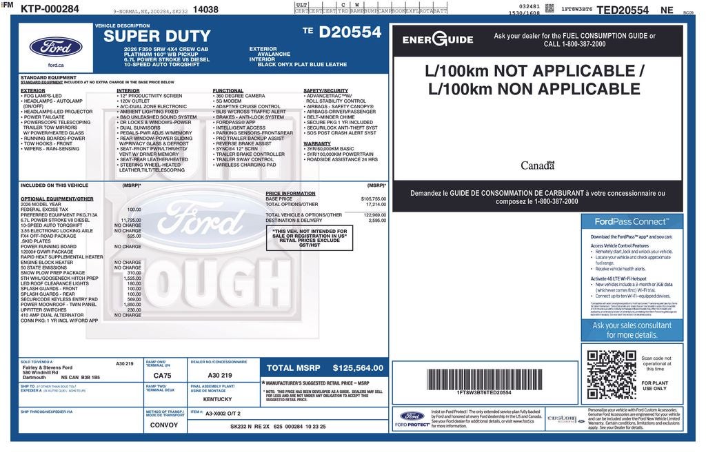 2026 Ford F-350 Platinum Crew Cab