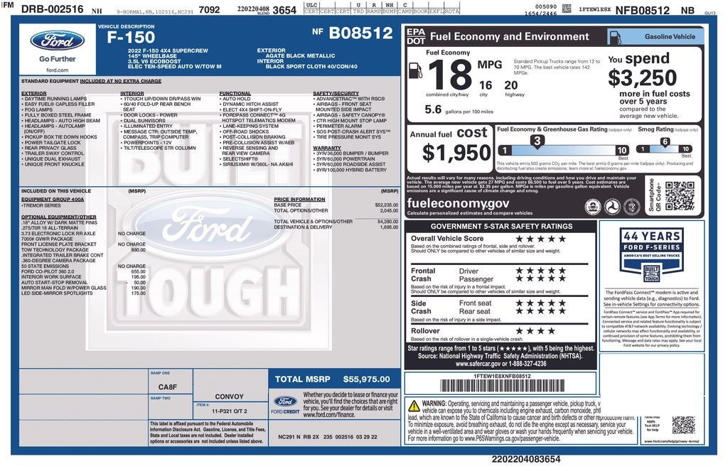 2022 Ford F-150 Tremor