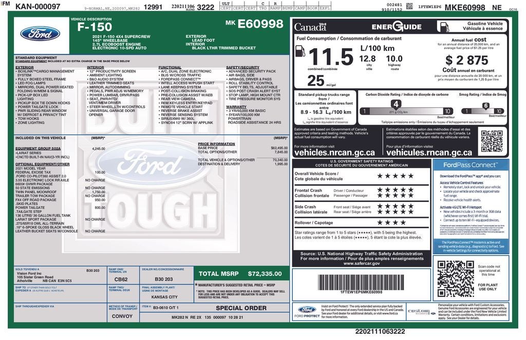 2021 Ford F-150 LARIAT