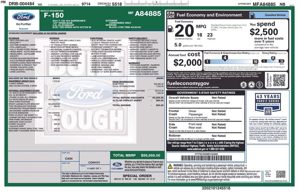 2021 Ford F-150 Lariat