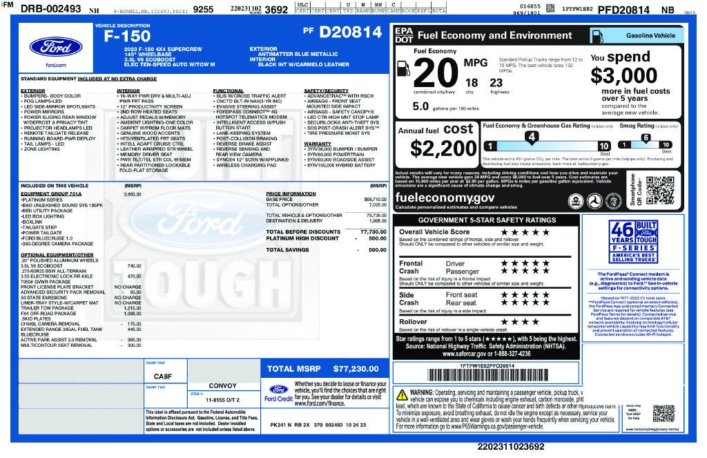 2023 Ford F-150 Platinum