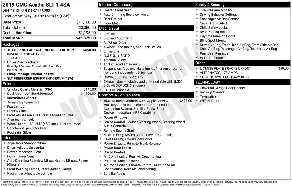 2019 GMC Acadia SLT-1