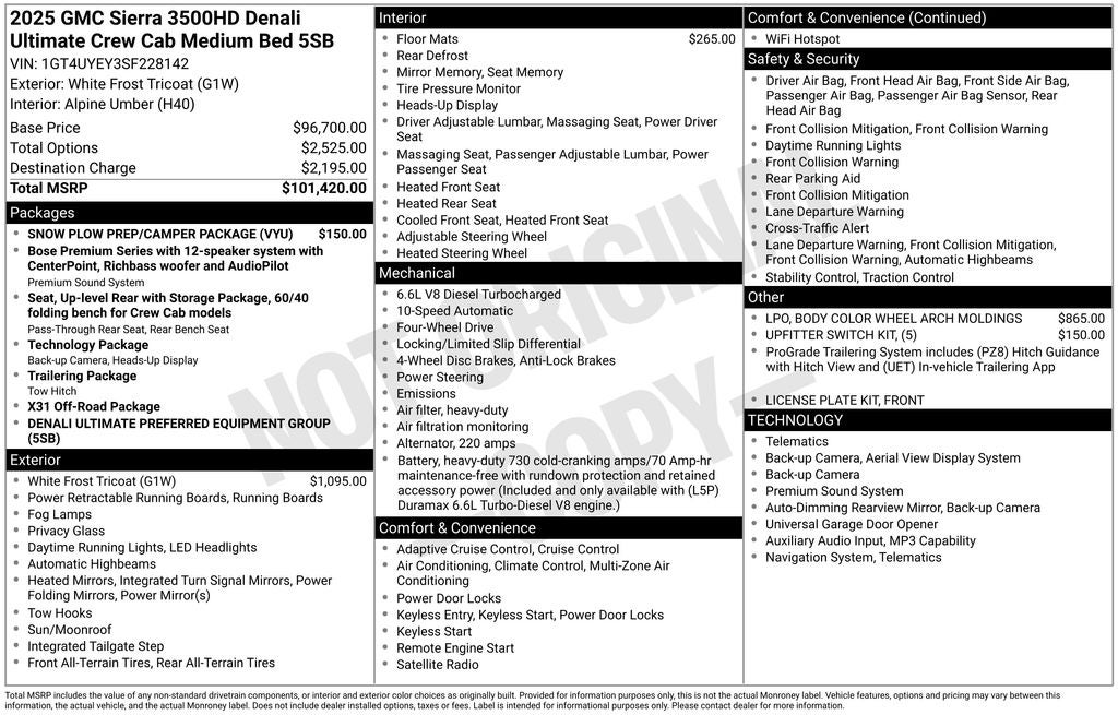 2025 GMC Sierra 3500HD Denali Ultimate
