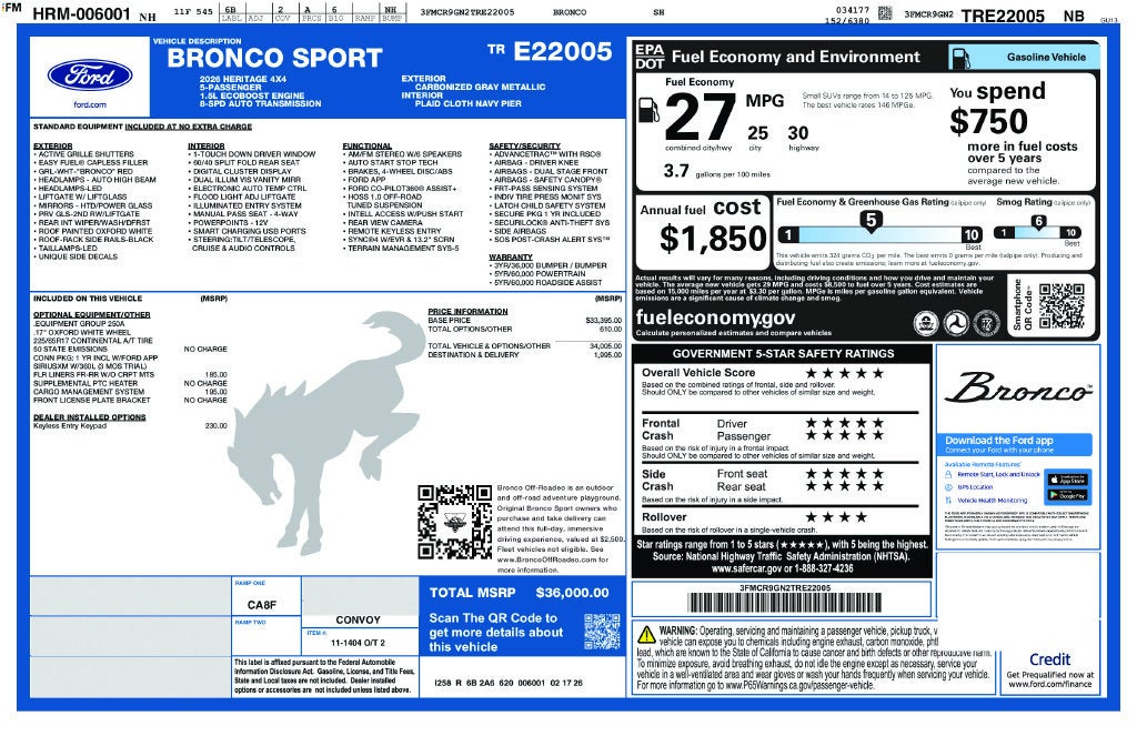 2026 Ford Bronco Sport Heritage