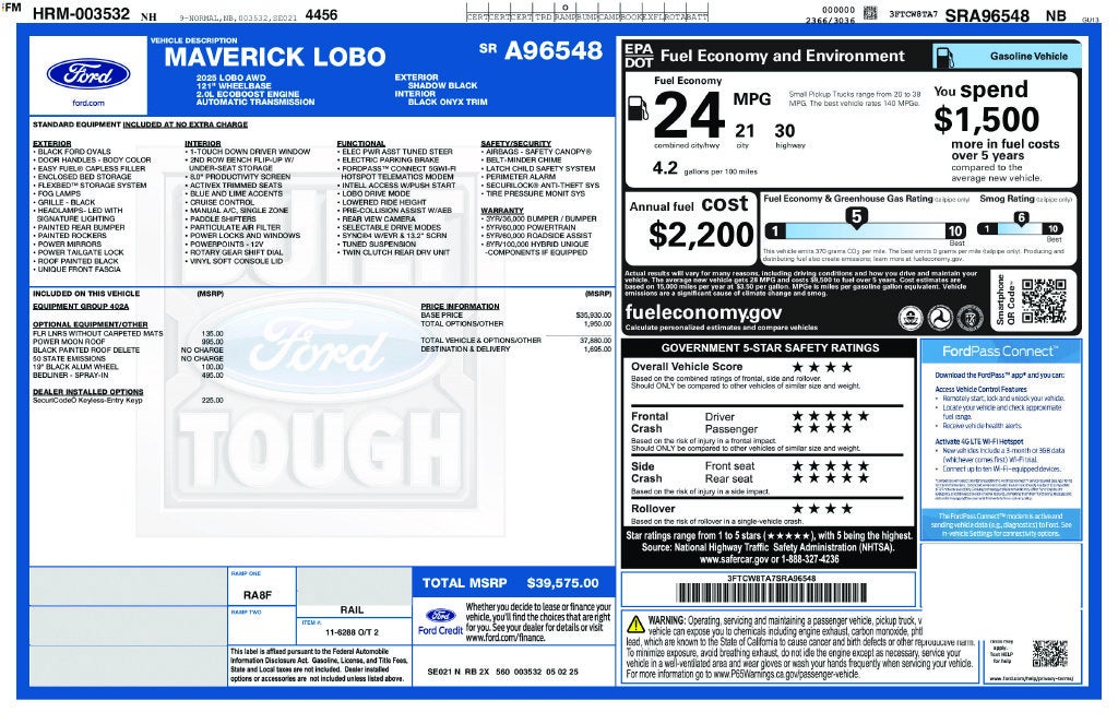 2025 Ford Maverick Lobo Standard