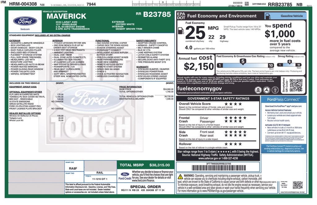 2024 Ford Maverick Lariat
