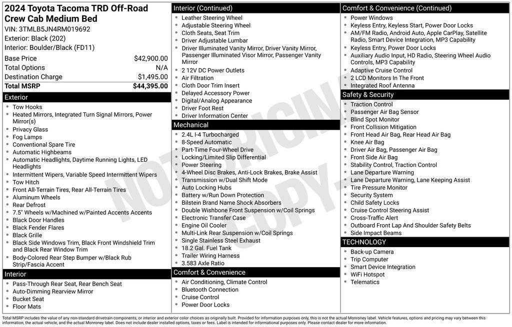 2024 Toyota Tacoma TRD Off-Road