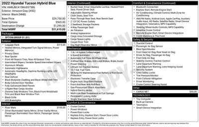 2022 Hyundai Tucson Hybrid Blue