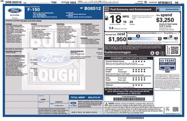 2022 Ford F-150 Tremor Crew Cab