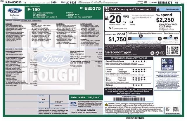 2022 Ford F-150 Lariat Crew Cab