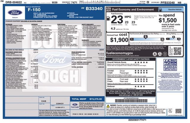 2023 Ford F-150 Lariat Crew Cab
