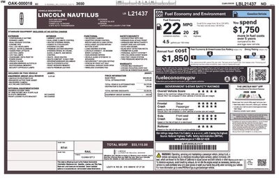 2020 Lincoln Nautilus Reserve
