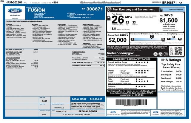 2014 Ford Fusion SE