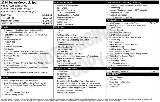 2024 Subaru Crosstrek Sport