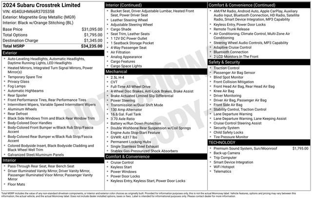 2024 Subaru Crosstrek Limited