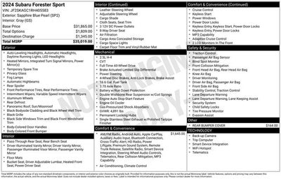 2024 Subaru Forester Sport