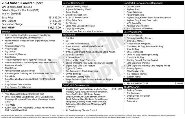 2024 Subaru Forester Sport