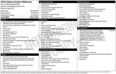 2024 Subaru Forester Wilderness