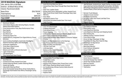 2018 Mazda Mazda6 Signature