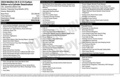 2024 Mazda Mazda CX-5 2.5 S Carbon Edition