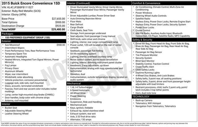 2015 Buick Encore Convenience