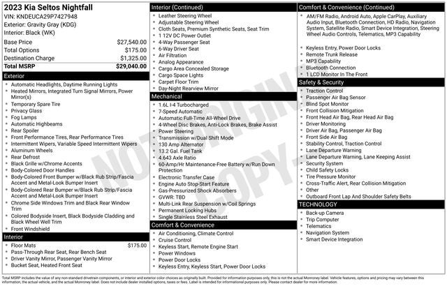 2023 Kia Seltos Nightfall