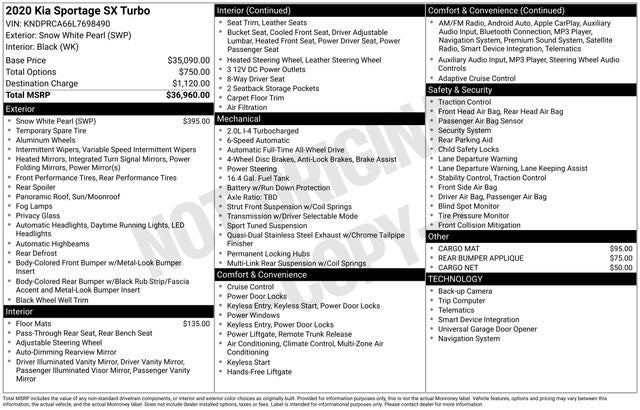 2020 Kia Sportage SX